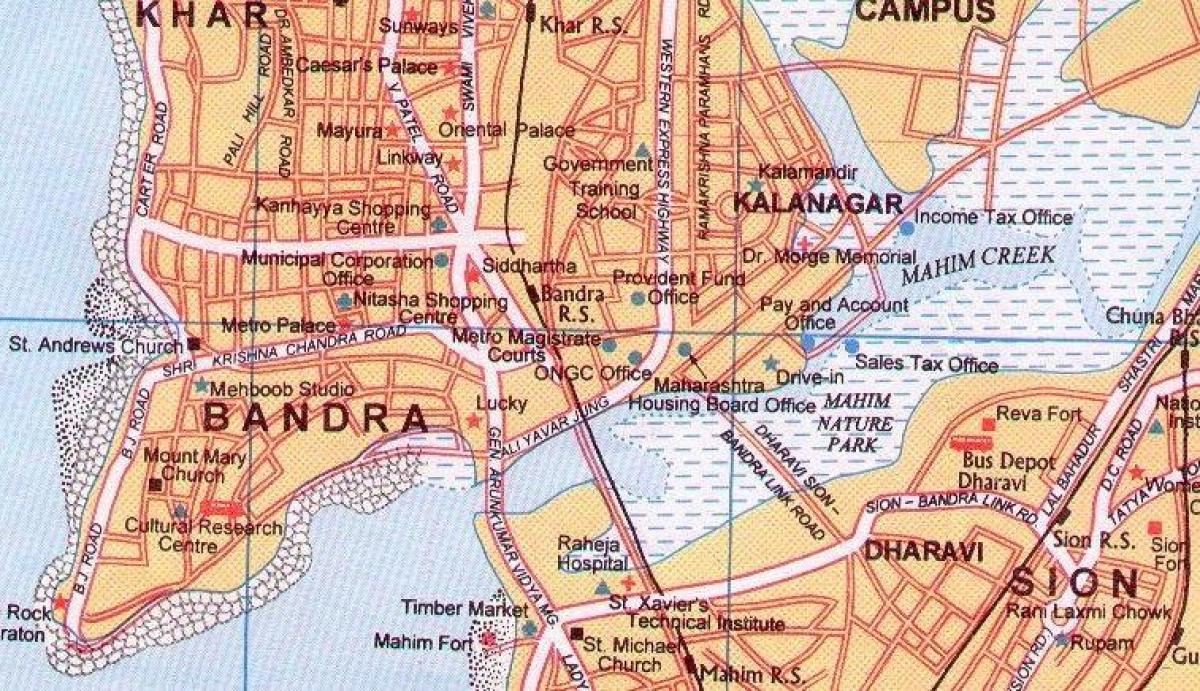نقشه bandra بمبئی