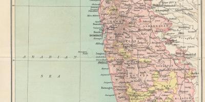 نقشه از بمبئی ریاست جمهوری