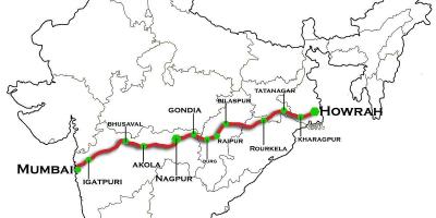 ناگپور Mumbai express بزرگراه نقشه