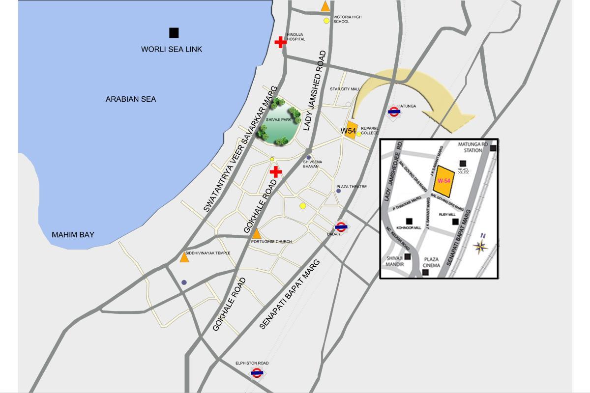 بمبئی Matunga نقشه