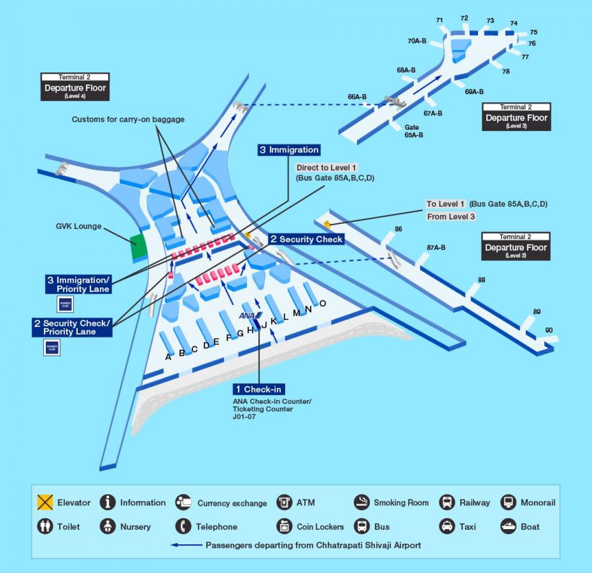 نقشه از فرودگاه بمبئی