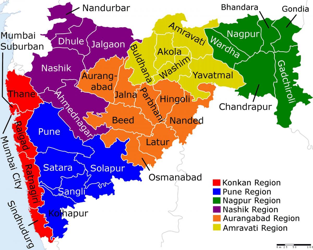 نقشه از بمبئی ماهاراشترا