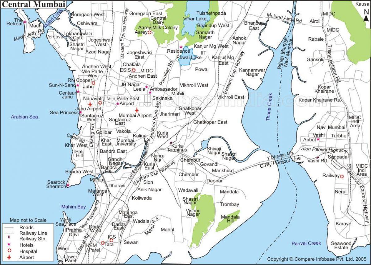 نقشه بمبئی مرکزی