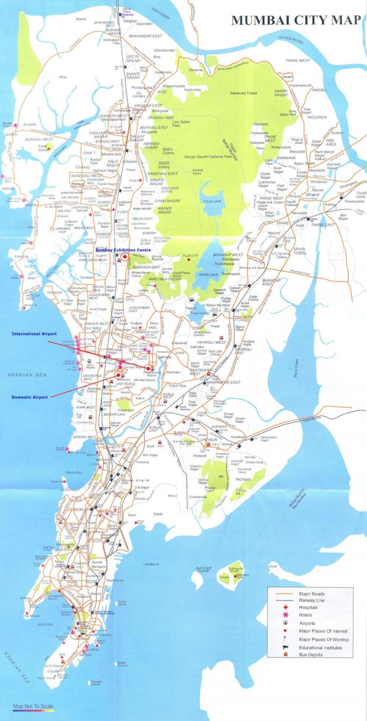 بمبئی محلی نقشه مسیر