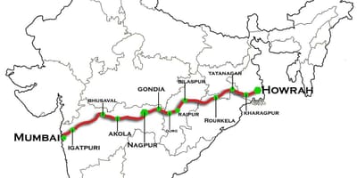 ناگپور Mumbai express بزرگراه نقشه