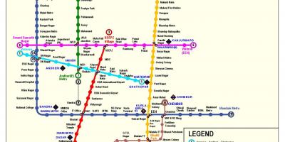 بمبئی مترو خط 3 نقشه مسیر
